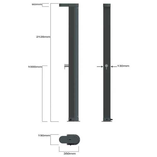 Douche extérieure AstralPool Ange 1/2" 1 jet de PVC gris