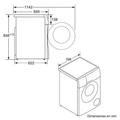 Washing machine 10Kg Siemens WD4HU541ES 'Olympus