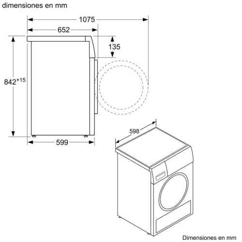 Secadora 8Kg Bosch WTR85V91ES