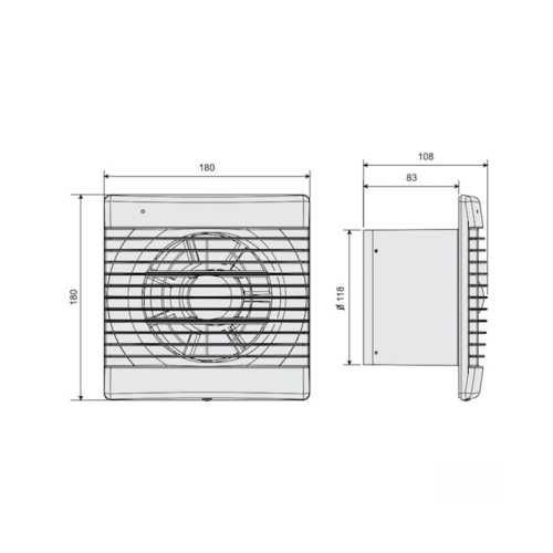 Extractor S&P for Extra Flat Bathroom Decor-200 CZ
