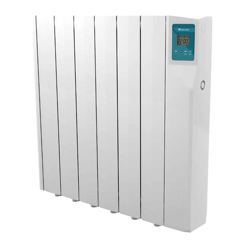 Elektrische radiator Mithos Kappa Nieuwe 1200W 8 witte elementen (RAL 9010)