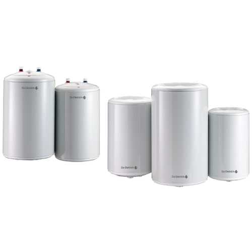 Thermo électrique De Dietrich Cor-Émail Bloc 30 litres en émail / vitrifice vertical sur l'évier