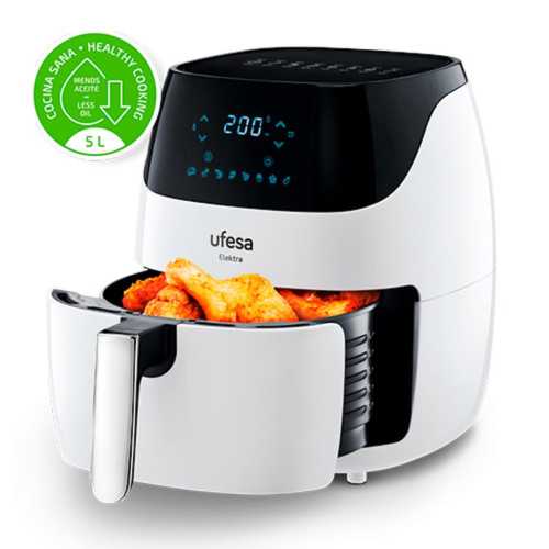 Freidora Aire 5L 1500W UFESA Elektra Digital Blanco
