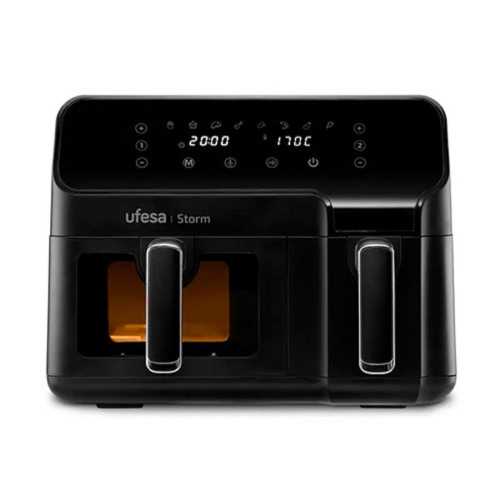 Freidora Aire 9L / 5,5 + 3L 2 Cajones 2700W Ufesa 72805565 Negro