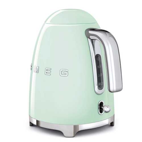 Hervidor 1.7L 2400w Smeg KLF03PGEU 50's Style verde pastel 7 tazas