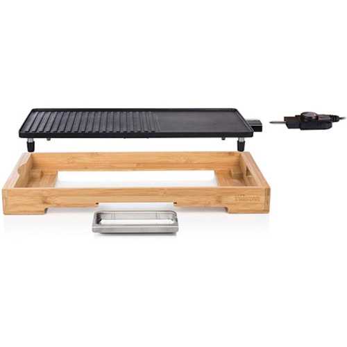 Plancha de asar 2200w Tristar BP2641 bambú 51x25.4