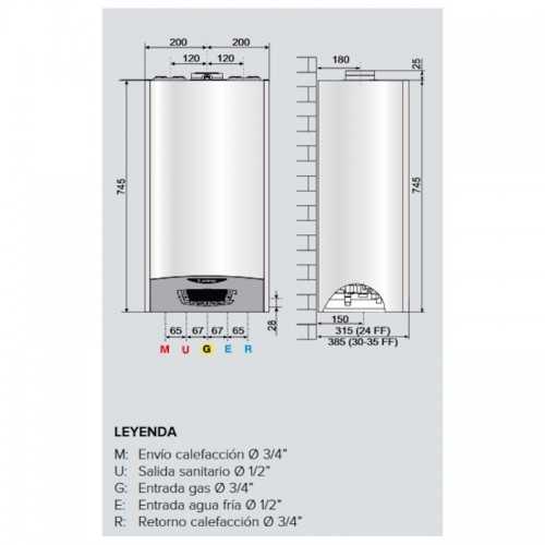 Caldera mural mixta Ariston CLAS ONE WIFI 24FF EU