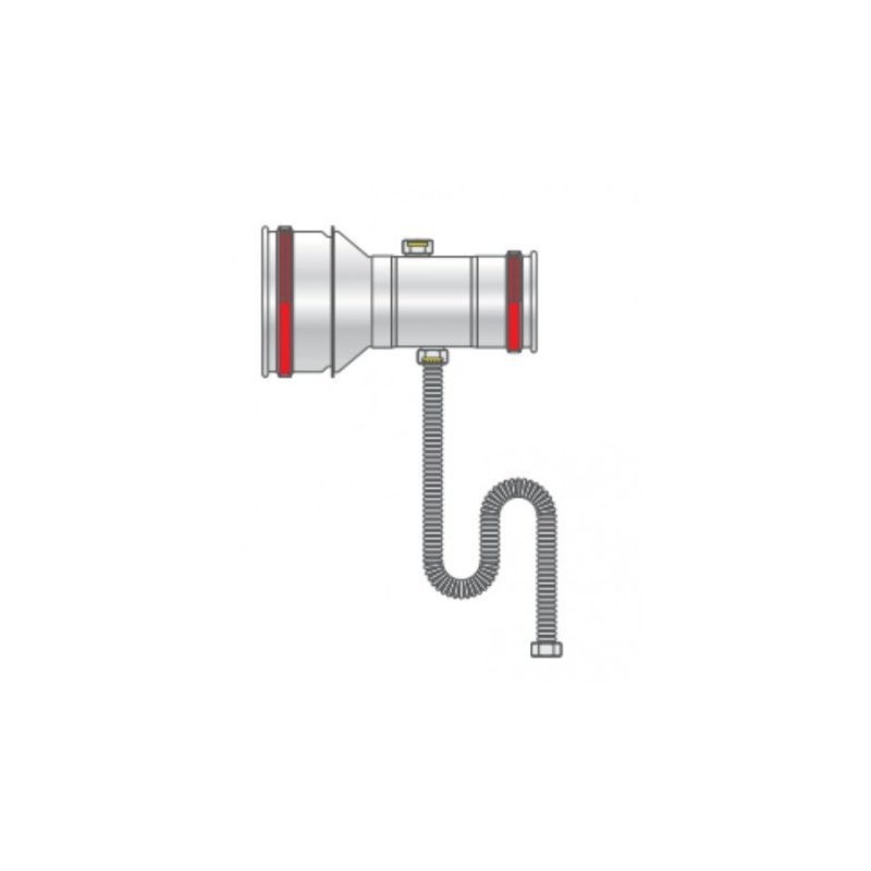 H-H 125/80 Réduction inox pour la prise de vue forcée Tifell Pctiunre40