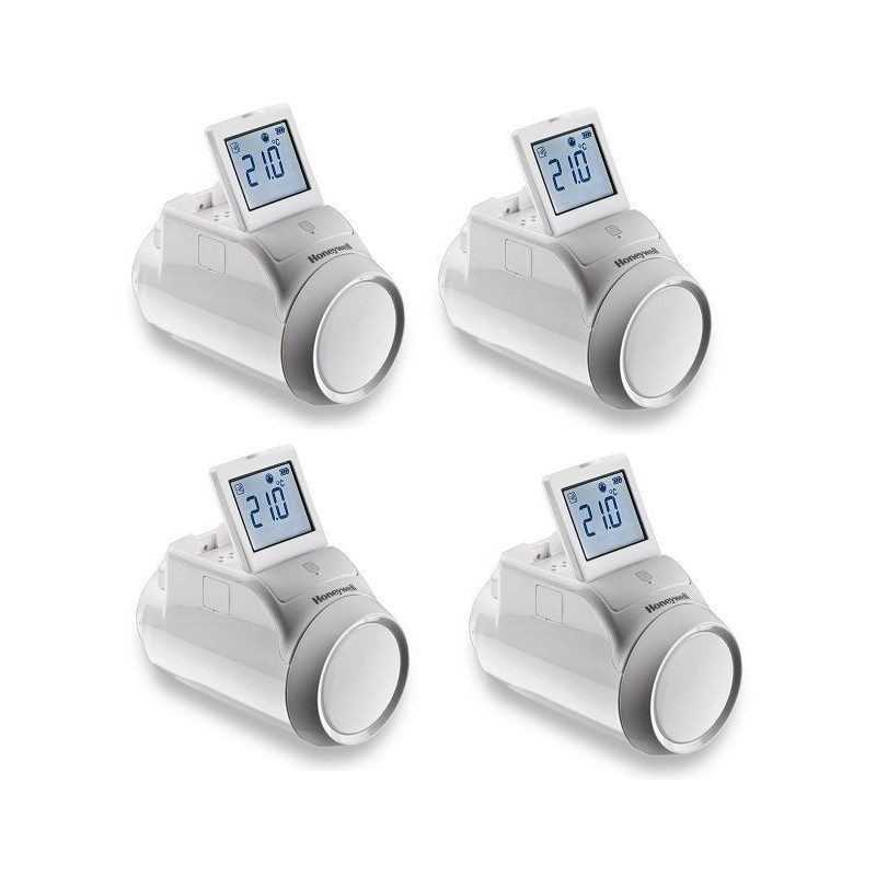 Kit 4 heads with thermostat wireless radiator HR924We for EVOHOME Honeywell