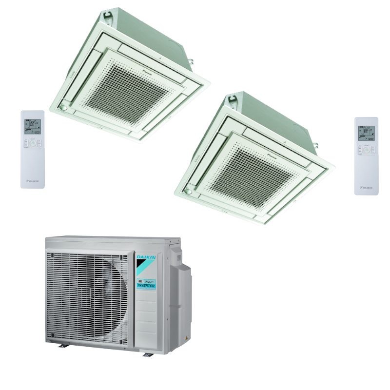 Aire Acondicionado Kit Multi Split 2x1 Cassette Daikin 2MXM50A + 2x FFA25A9