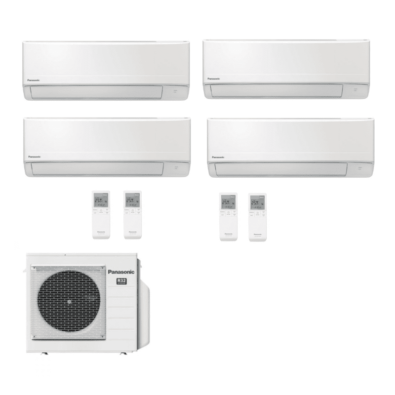 Aire Acondicionado Kit 4x1 Multi Split Panasonic CU-4Z80TBE + 4x CZ-TZ25ZKEW