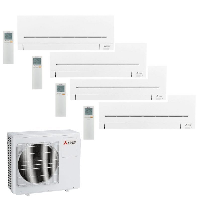 Aire Acondicionado Kit 4x1 Multi Split Mitsubishi Electric MXZ-4F80VF + 4x MSZ-AY25VGKP