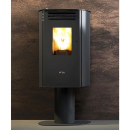 Estufa Pellet Cola VISION HR acero color corten