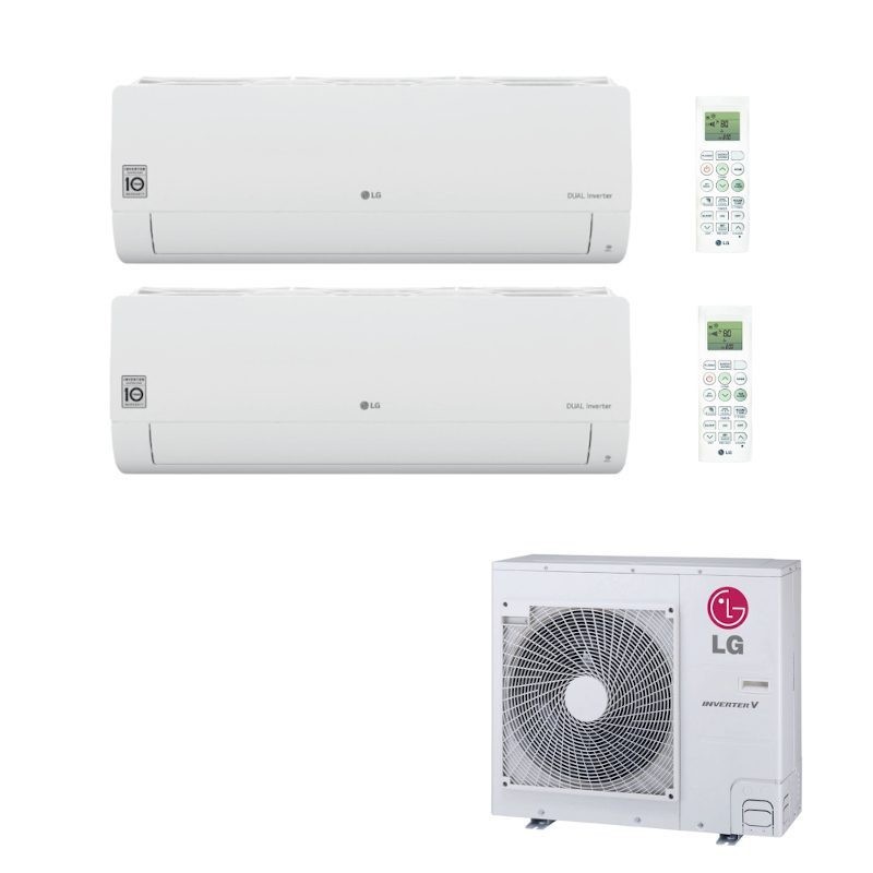 Aire Acondicionado Kit 2x1 Multi Split LG MU4R27.U42 + 2x PC18SK.NSK