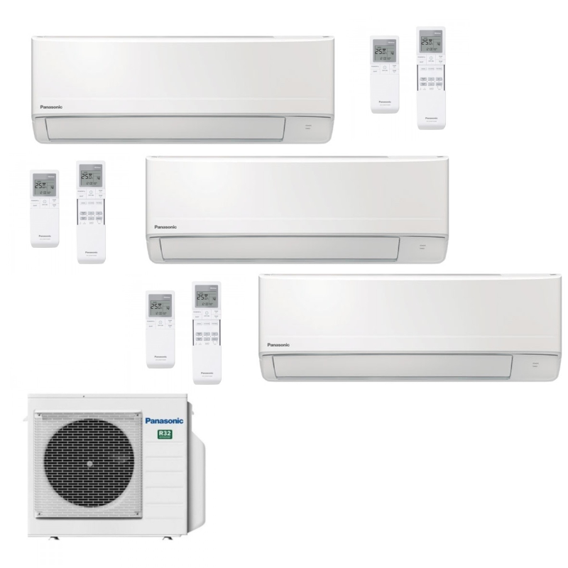 Aire Acondicionado Kit 3x1 Multi Split Panasonic CU-3TZ52TBE + 3x CS-TZ25ZKEW