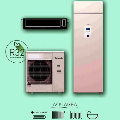 Aerotermia Panasonic Aquarea Ecoflex Compact R32 S-71WF3E Conduct System
