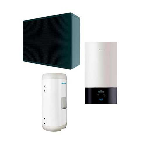 Aerotermia Daikin Altherma 3 Supra Rabx1425Ev7 Mural Design Single-phase R32 heat pump. Includes interacumulator EKHWS250D3V3