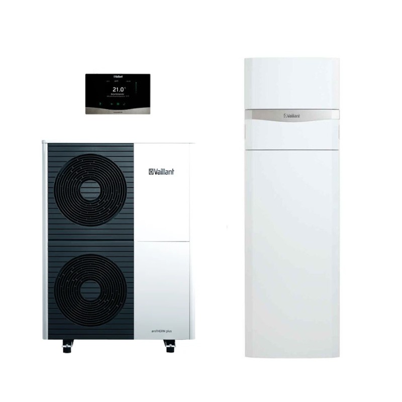 Aerotermia Vaillant aroTHERM plus 12 compacto sensoCOMFORT inalámbrico Bomba de Calor R290 monofásico