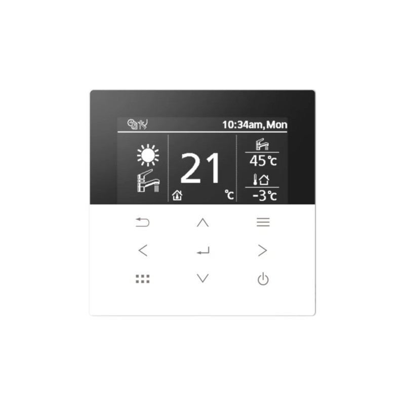 Mando de pared opcional CZ-RTW1 para el control de dos zonas. Series K y L