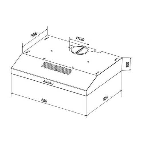Mepamsa Brisa Plus 60 White Conventional Hood