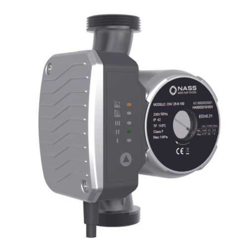 Pompe de chauffage Nass CNV 25/10 1x230V, PN10, 180mm, raccord de tuyau 1"