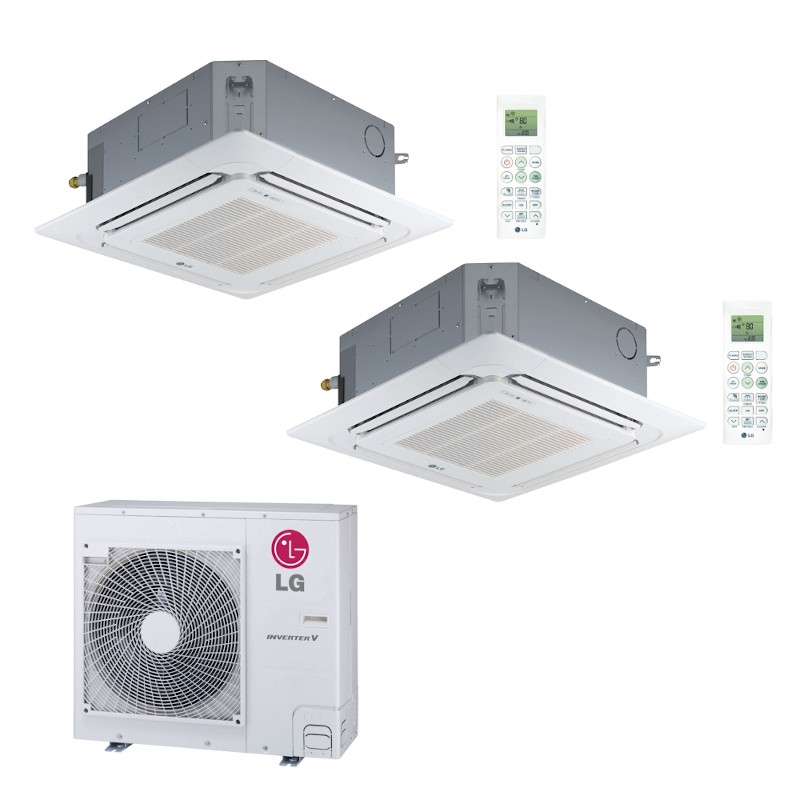 Multi Split Air Conditioning 2x1 LG Cassette MU5R30.U42 + 2x CT18F.NQ0