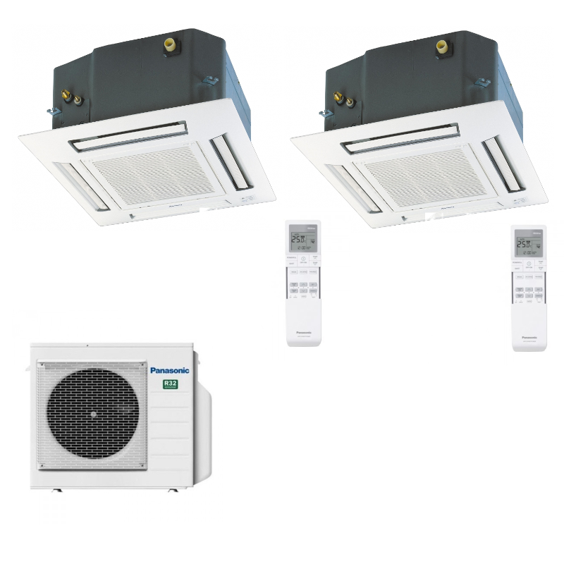 Multi Split Klimaanlage 2x1 Cassette Panasonic CU-5Z90TBE + 2x S-50PY3E