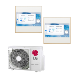 Aire Acondicionado Multi Split 2x1 LG Artcool Gallery LCD MU2R19.U23 + A09GA2.NSE + A12GA2.NSE