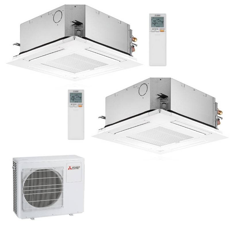 Aire Acondicionado Multi Split 2x1 Cassette Mitsubishi Electric MXZ-5F102VF + 2x SLZ-M50FA