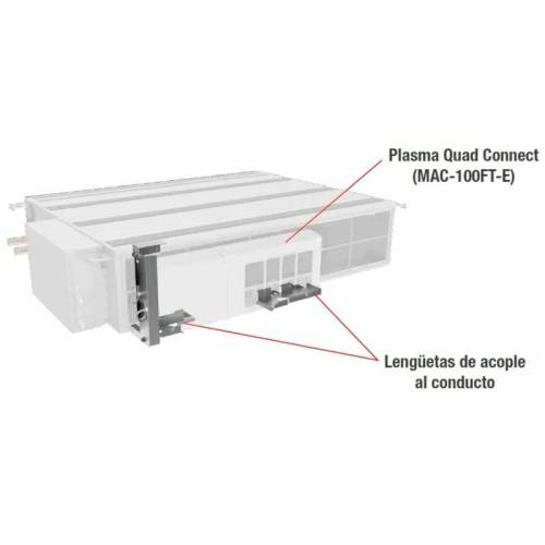 MAC-100FT-E plugs to the duct (MAC-100FT-E not included)
