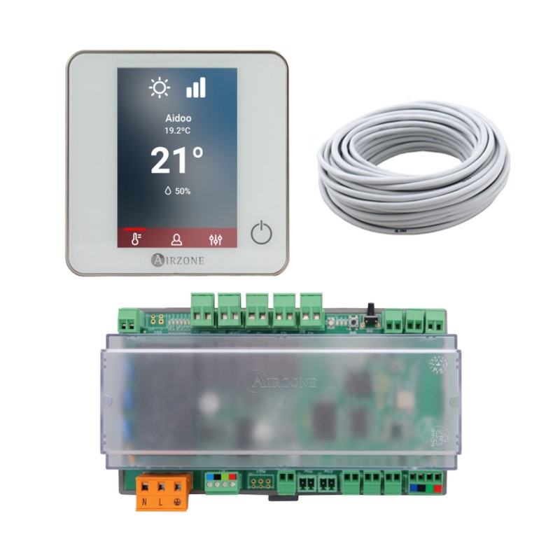 Pack Aidoo Pro Airzone-Fietilie + Blueface witte kabel