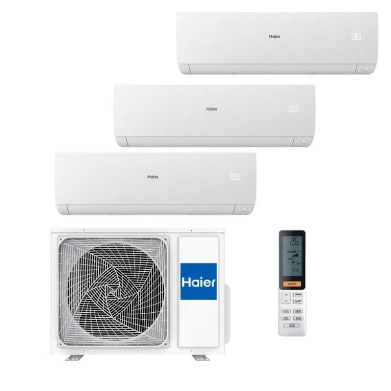 Multi Split 3x1 Haier 4U85S2SR5FA + AS25SBBHRA-MW + 2x AS35SBBHRA-MW Climatisation Flexis S Blanc