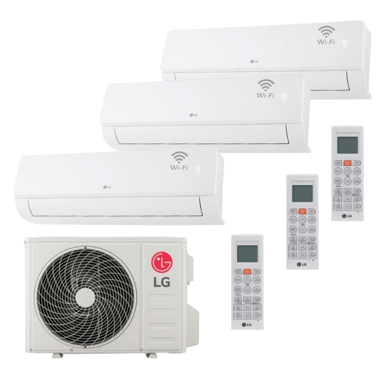 Multi Split 3x1 LG Infinity 9 + 9 + 12 MU3R21.U23 + 2X EZ09CSN.CSJ1 + EZ12CSN.CSJ1 WiFi Air Conditioning