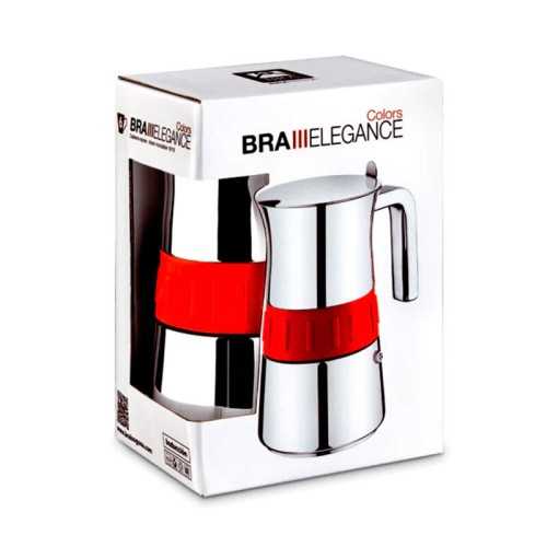 Cafetera Bra Elegance Red 4 Tazas
